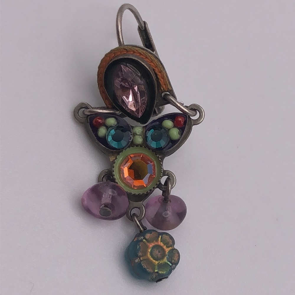 Modern Beaded Earrings Adaya Designs Colorful Swarovski Crystal Earrings - Picture 5 of 7